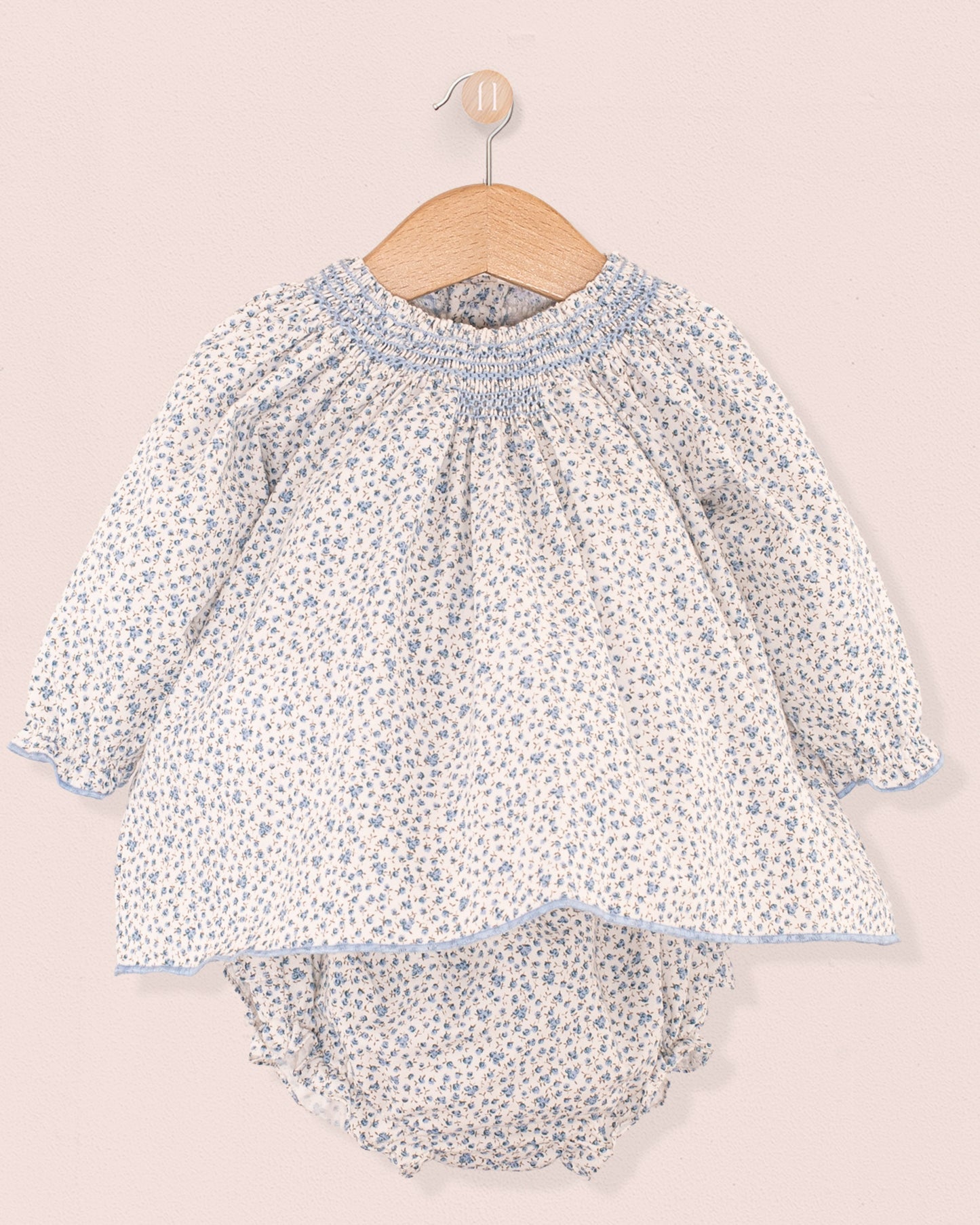 Etoile French Blue Floral 2-Piece Set - Baby Dress