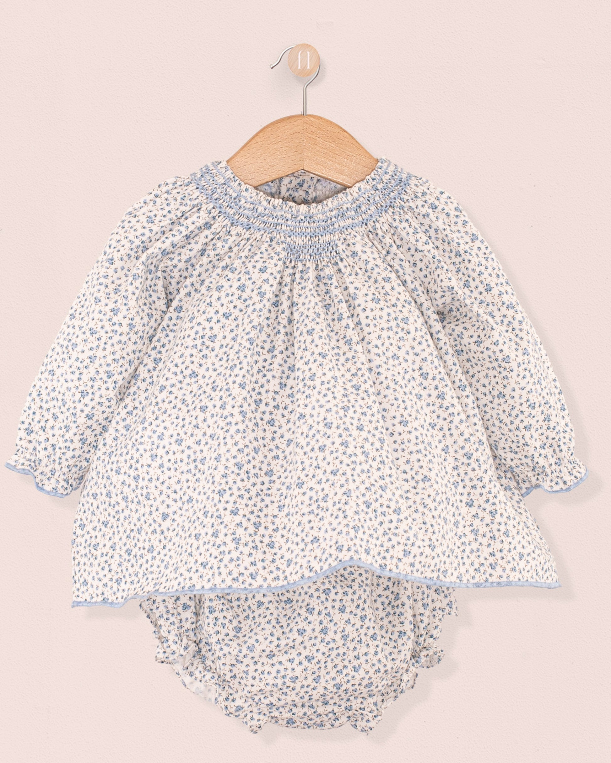 Etoile French Blue Floral 2-Piece Set - Baby Dress