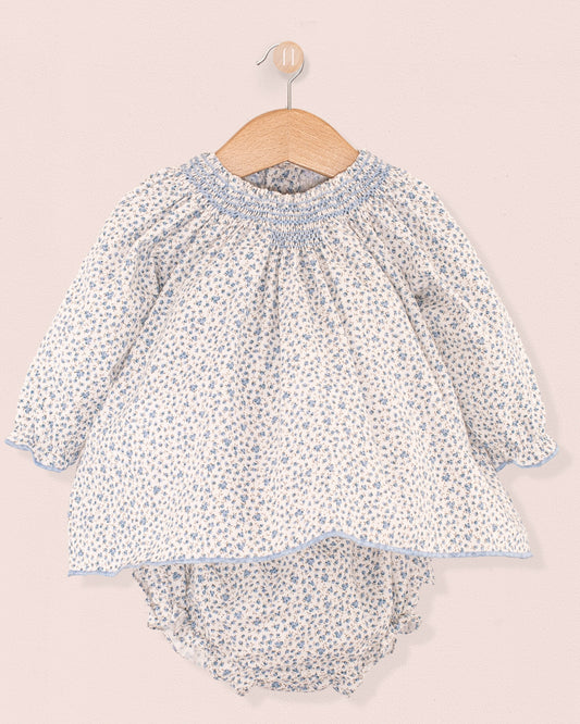 Etoile French Blue Floral 2-Piece Set - Baby Dress