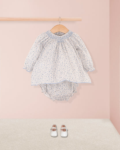 Etoile French Blue Floral 2-Piece Set - Baby Dress