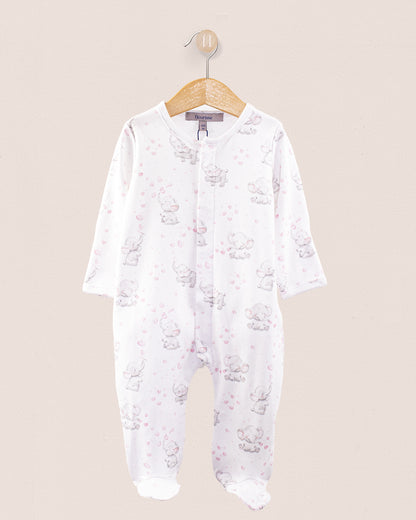 Pima Pink Elephants Stretchie - Stretchie