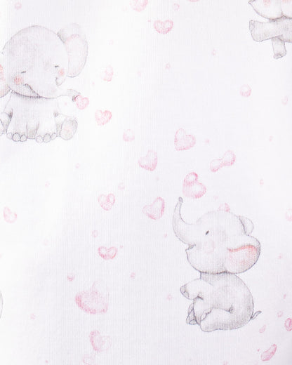 Pima Pink Elephants Stretchie - Stretchie