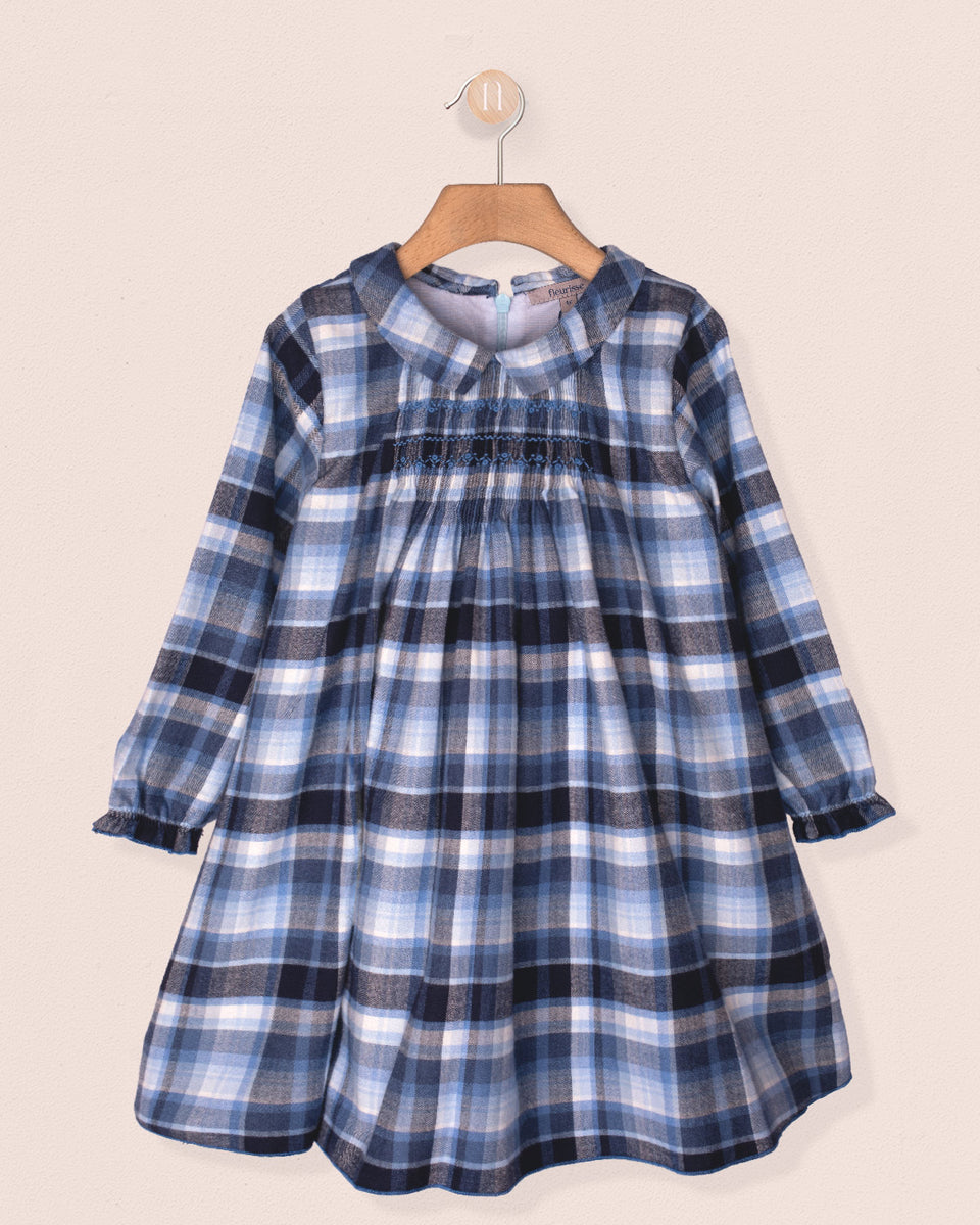 Elizabeth Italian Royal Plaid Flannel Dress
