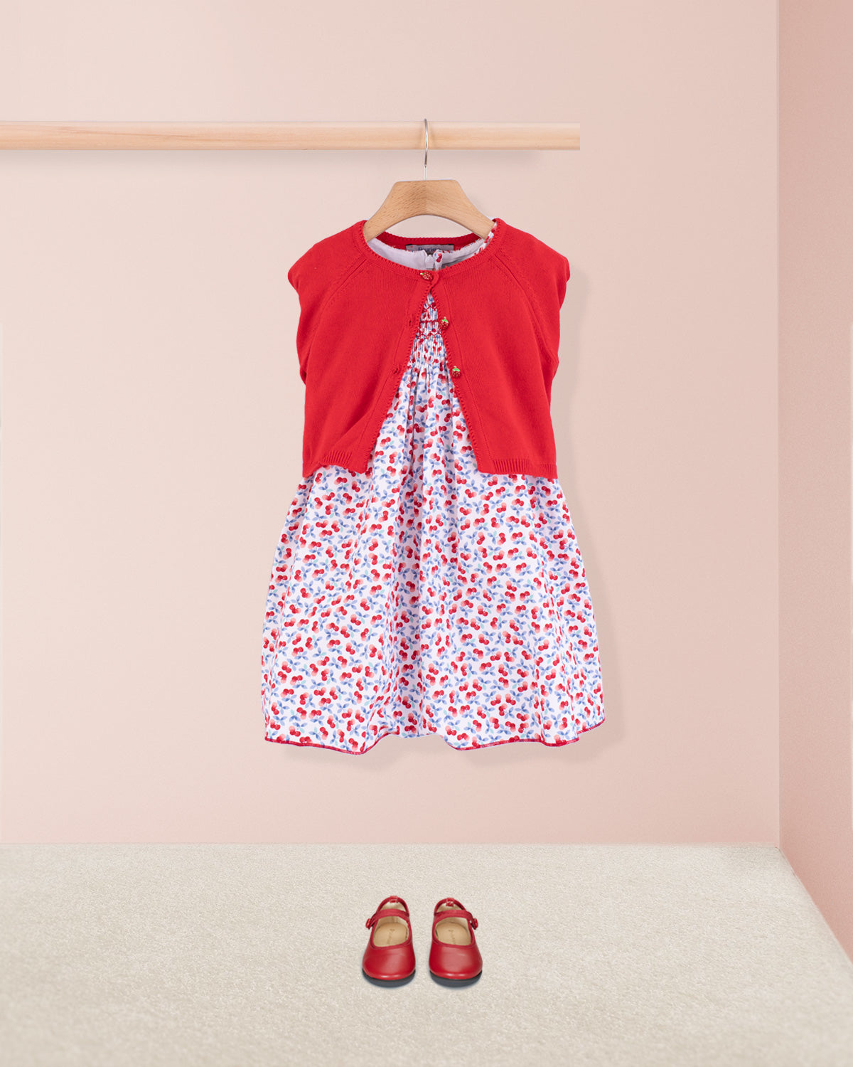 Elize Florentine Cherries Smock - Smocked Dress
