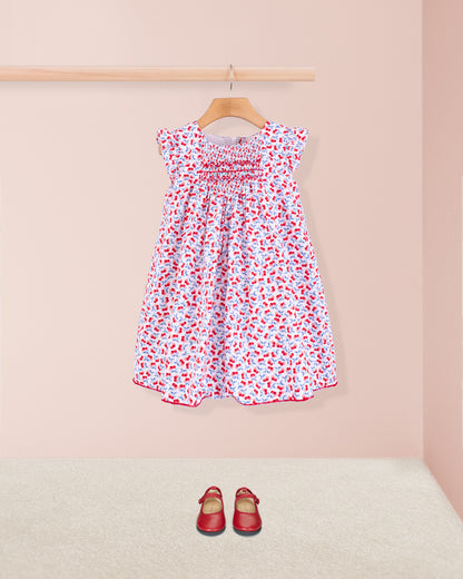 Elize Florentine Cherries Smock - Smocked Dress