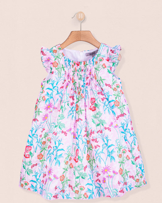 Elize Liberty Ophelia Pink Smock - Smocked Dress