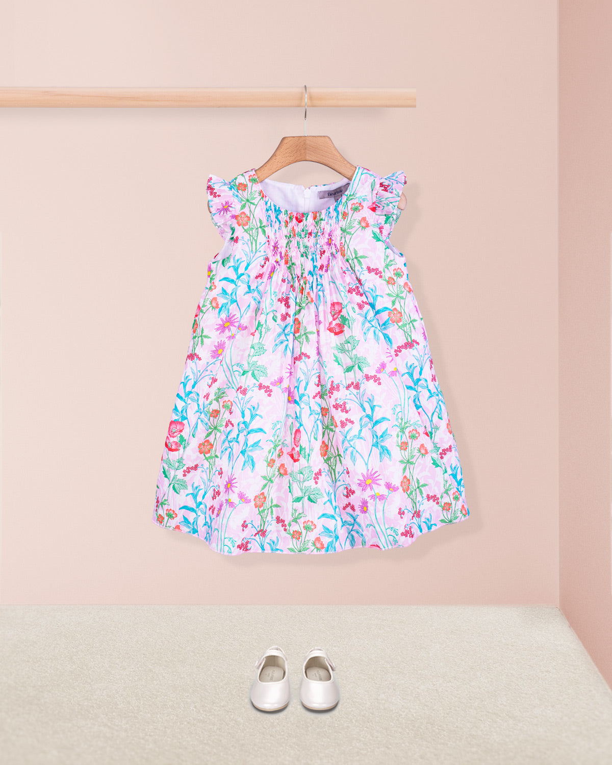 Elize Liberty Ophelia Pink Smock - Smocked Dress