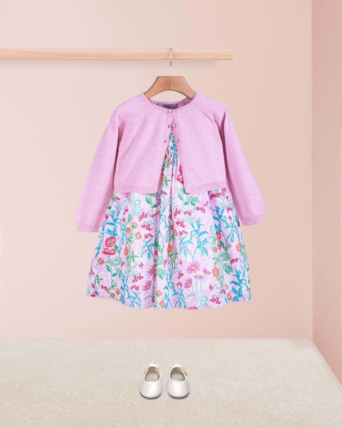 Elize Liberty Ophelia Pink Smock - Smocked Dress