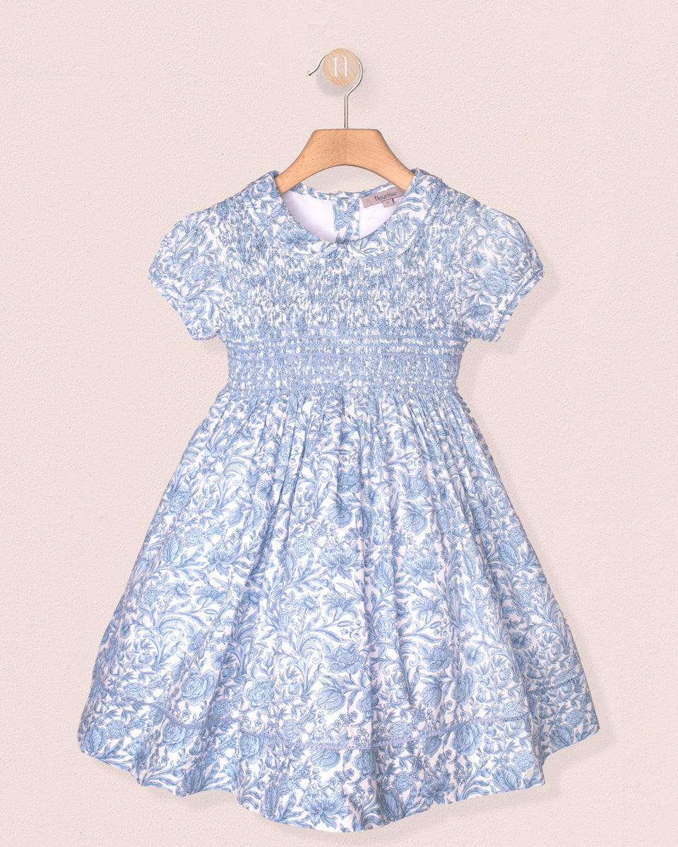 Emma Liberty Antoinette Blue Smocked Dress