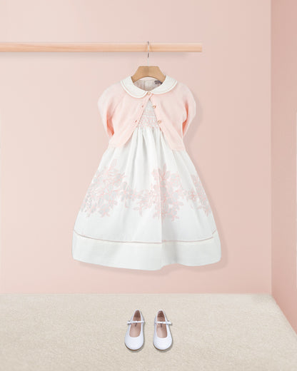 Emma Italian Doppia Pink Smock - Smocked Dress