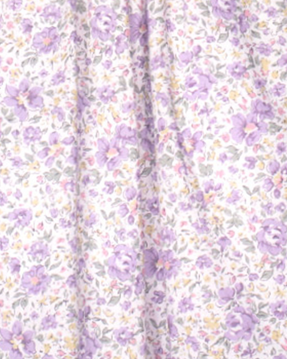 Floral pattern with purple flowers on a white background