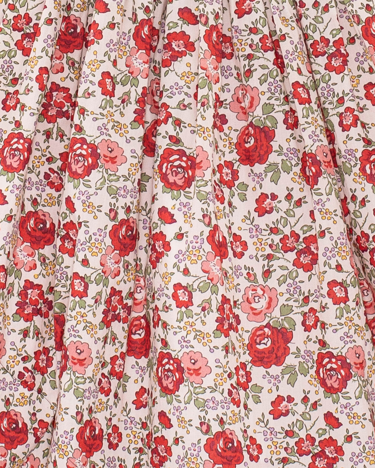 Emma Liberty Red Rosebud Smock - Smocked Dress