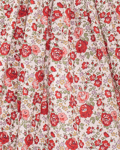 Emma Liberty Red Rosebud Smock - Smocked Dress