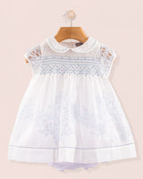 Baby Emmy Doppia Blue Smocked Dress Set