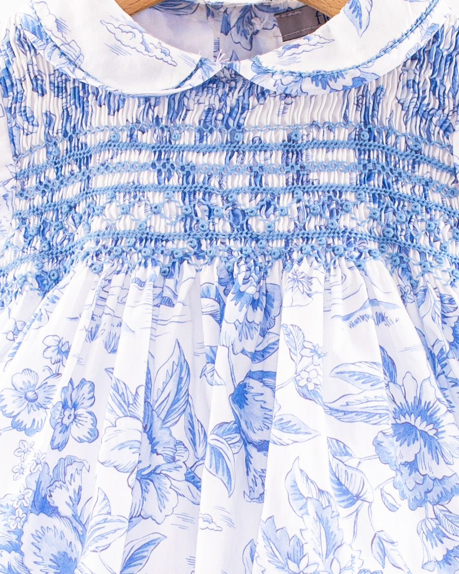 Baby Emmy Liberty Delft Blue Dress Set