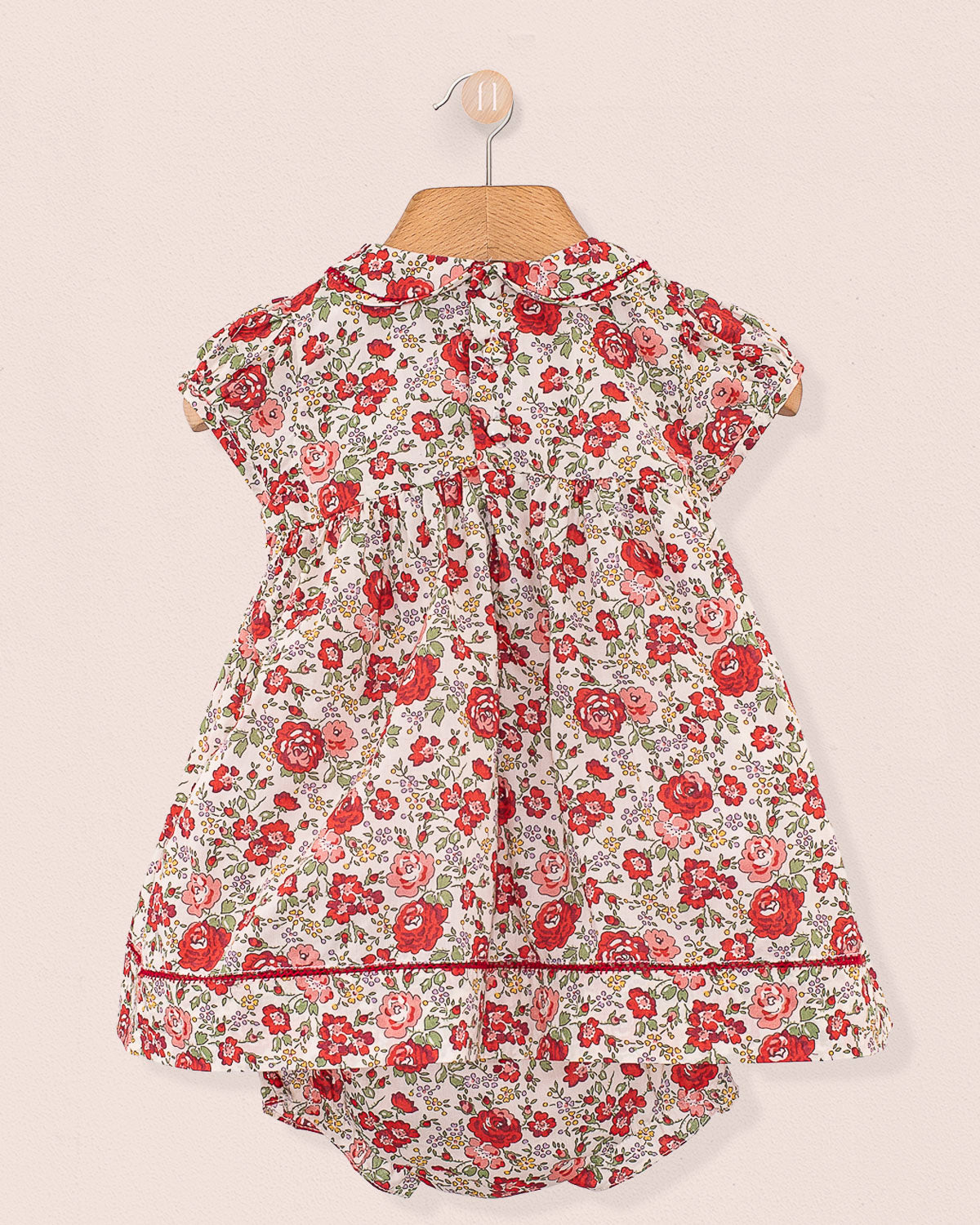 Baby Emmy Liberty Red Rosebud Set - Baby Dress