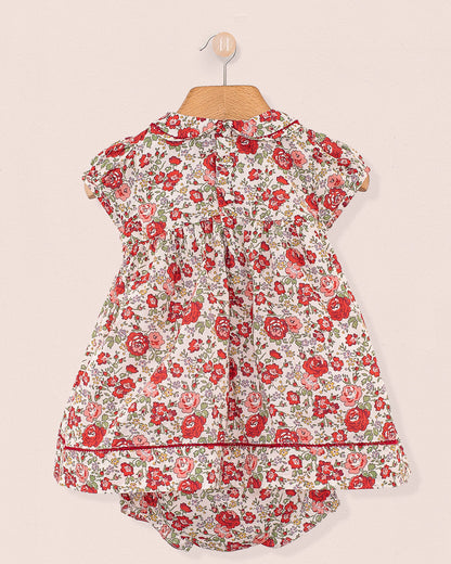 Baby Emmy Liberty Red Rosebud Set - Baby Dress