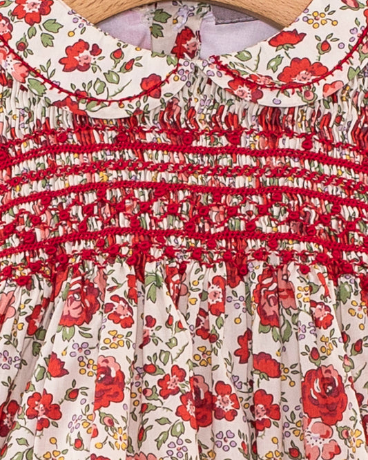 Baby Emmy Liberty Red Rosebud Set - Baby Dress