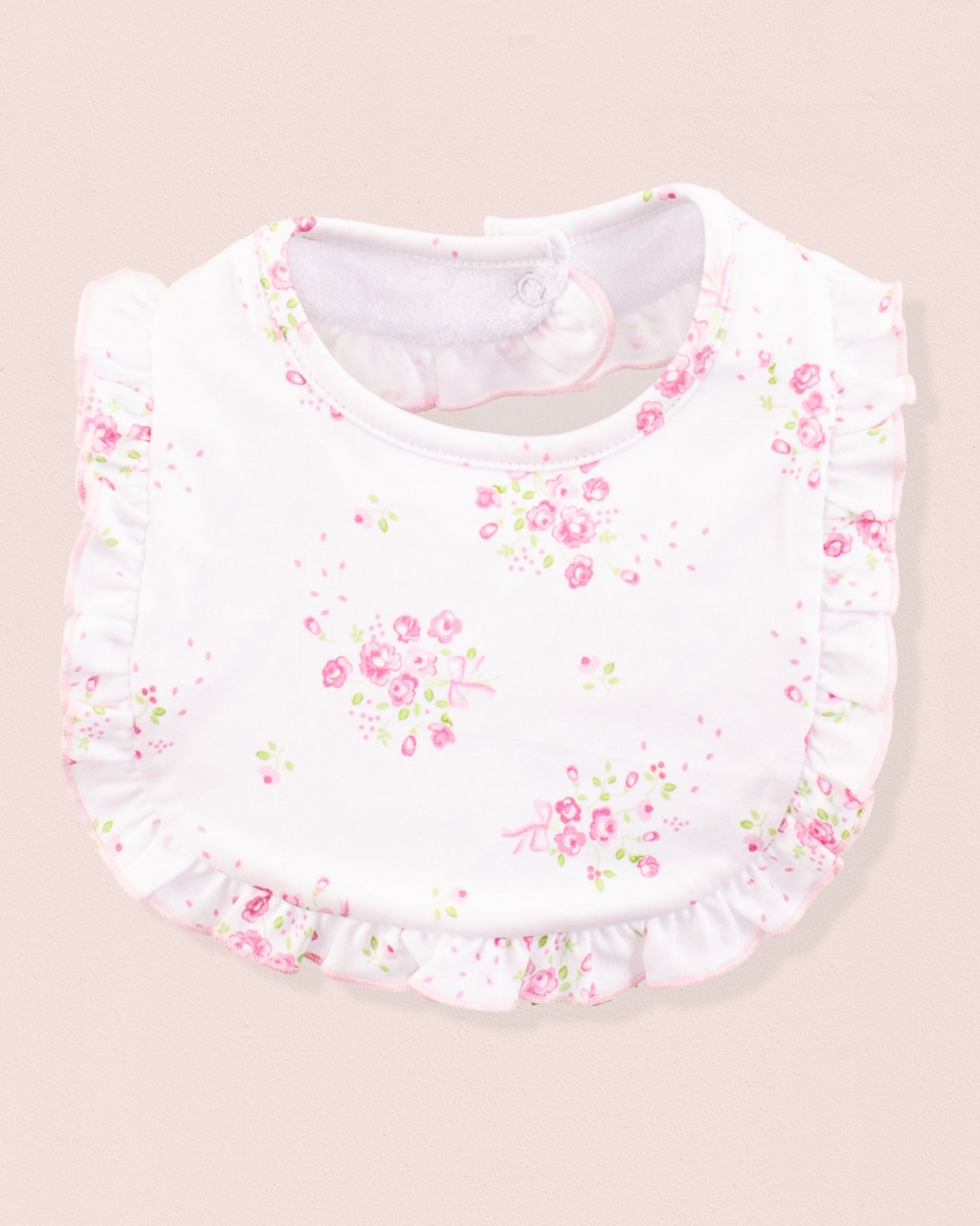 Pima Flowers Ruffle Bib - Bibs