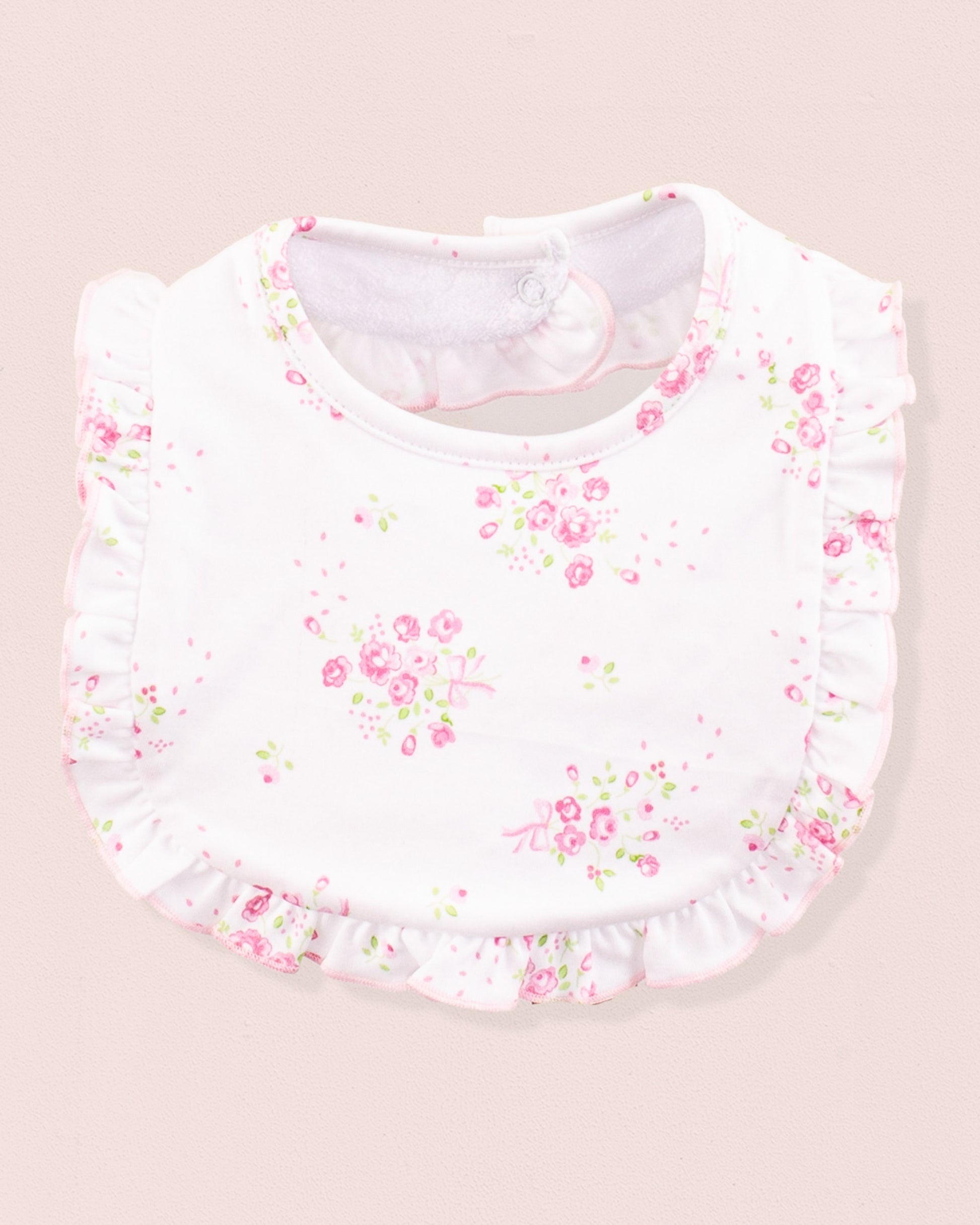 Pima Flowers Ruffle Bib - Bibs