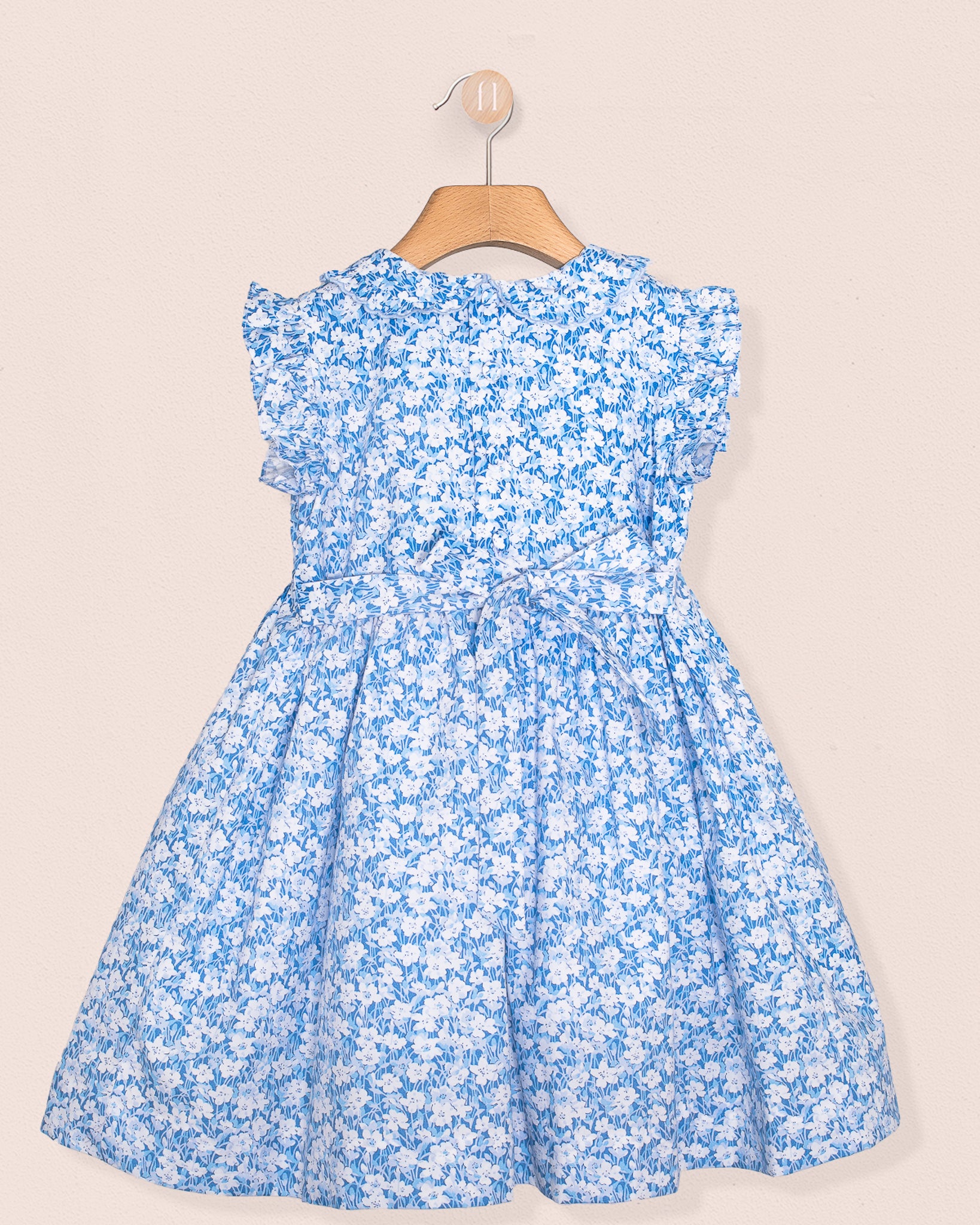 Florence Liberty Blue Fields Smock - Smocked Dress