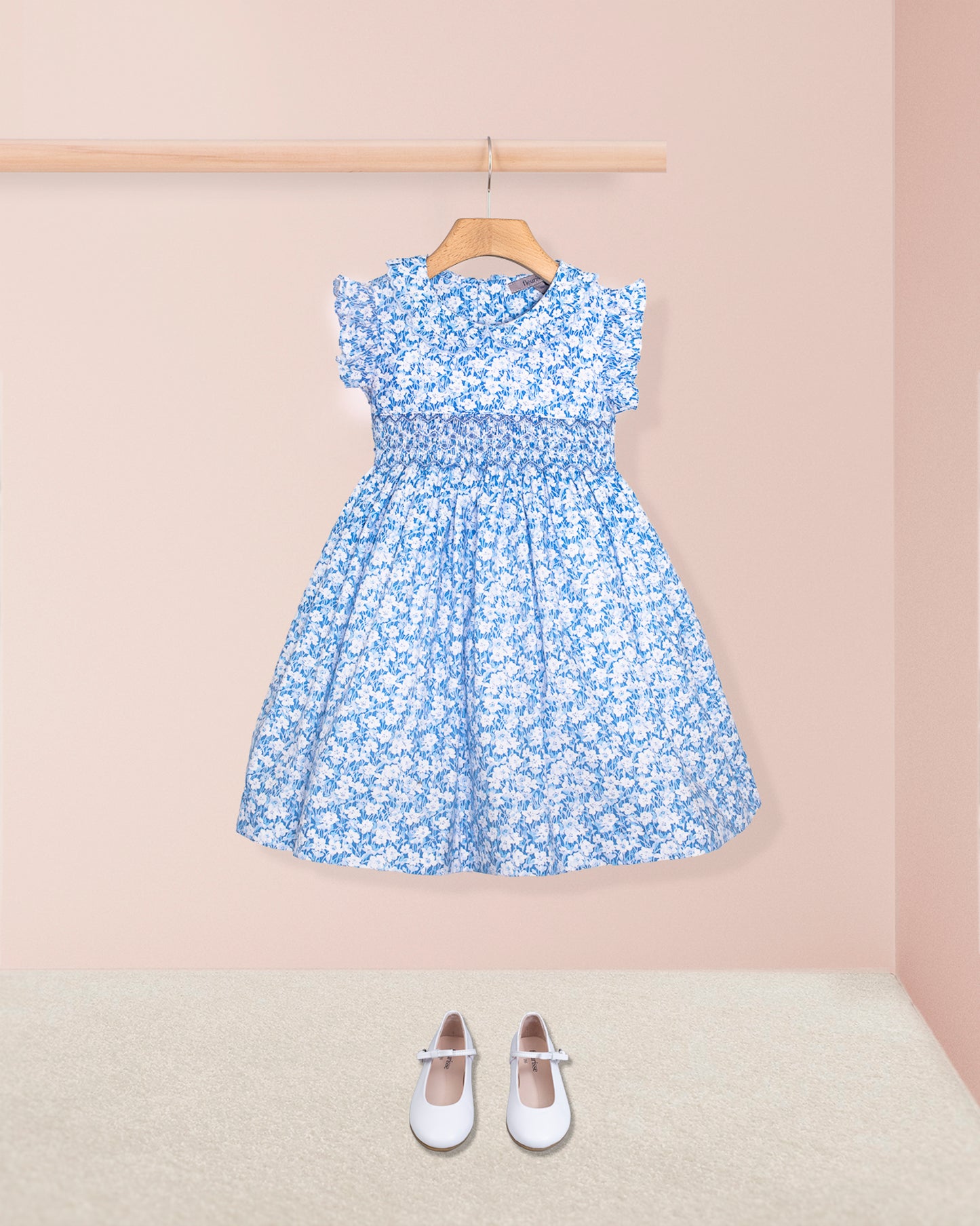 Florence Liberty Blue Fields Smock - Smocked Dress
