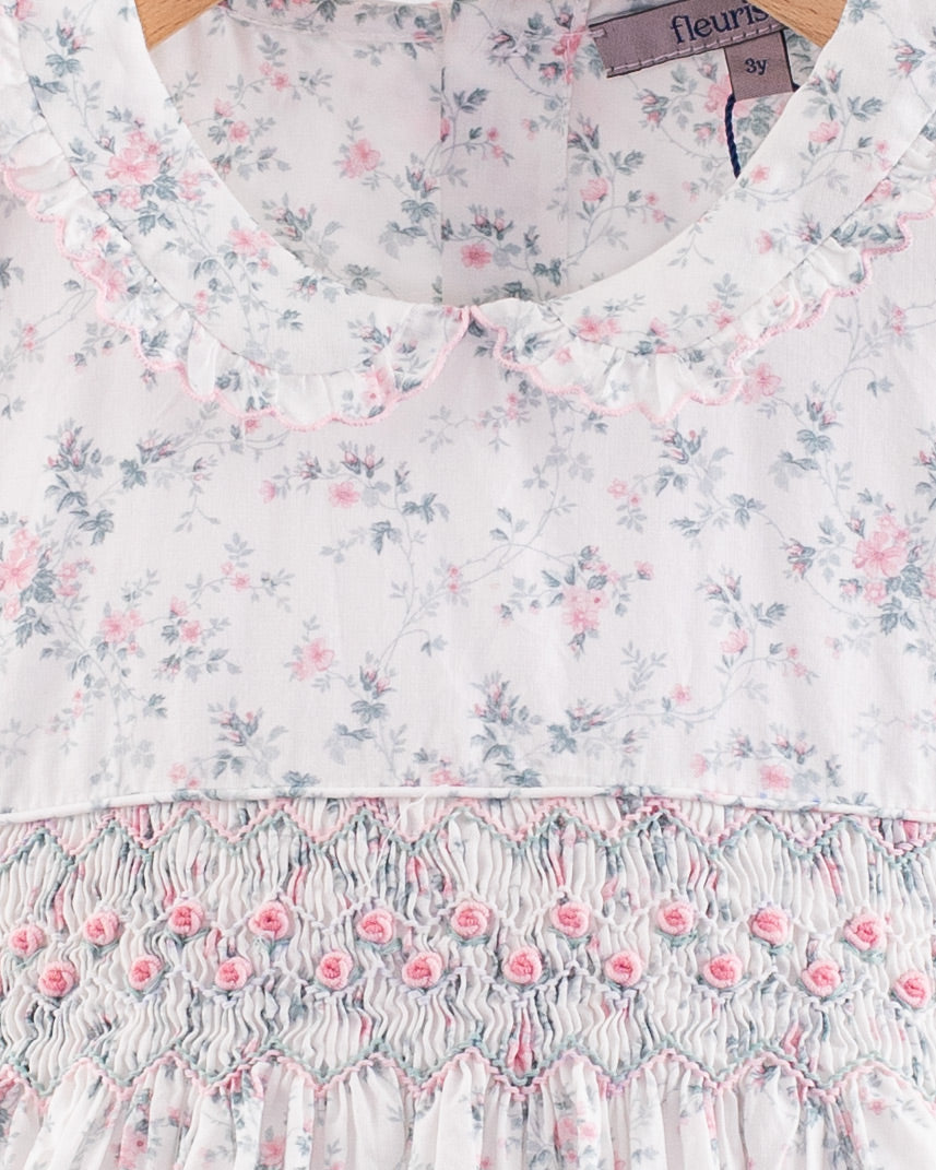 Florence Mini Whisper Floral Smock - Smocked Dress