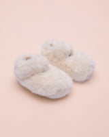 Furry Cream Crib Shoe