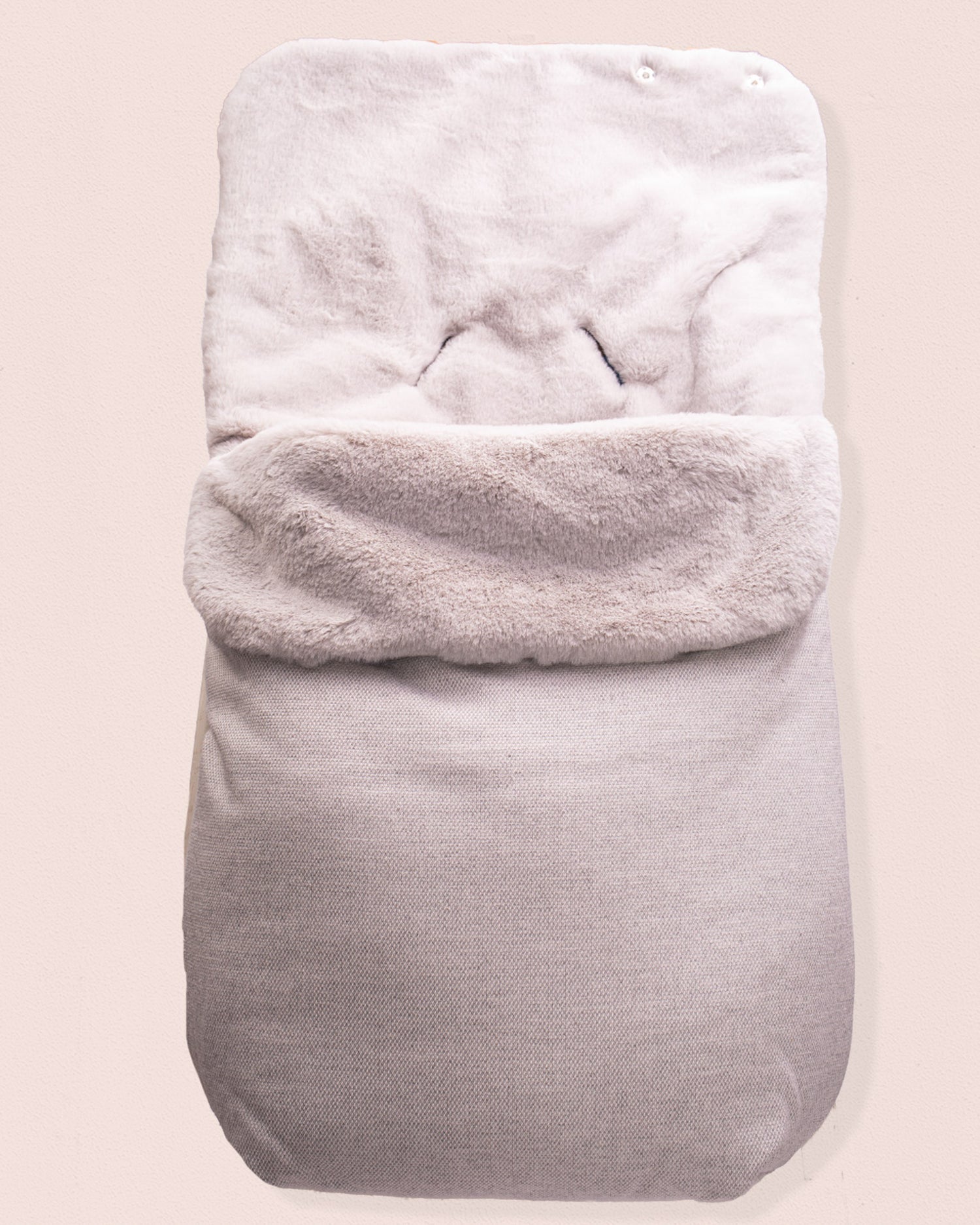 Everest Newborn Grey Fur Carseat Bunting