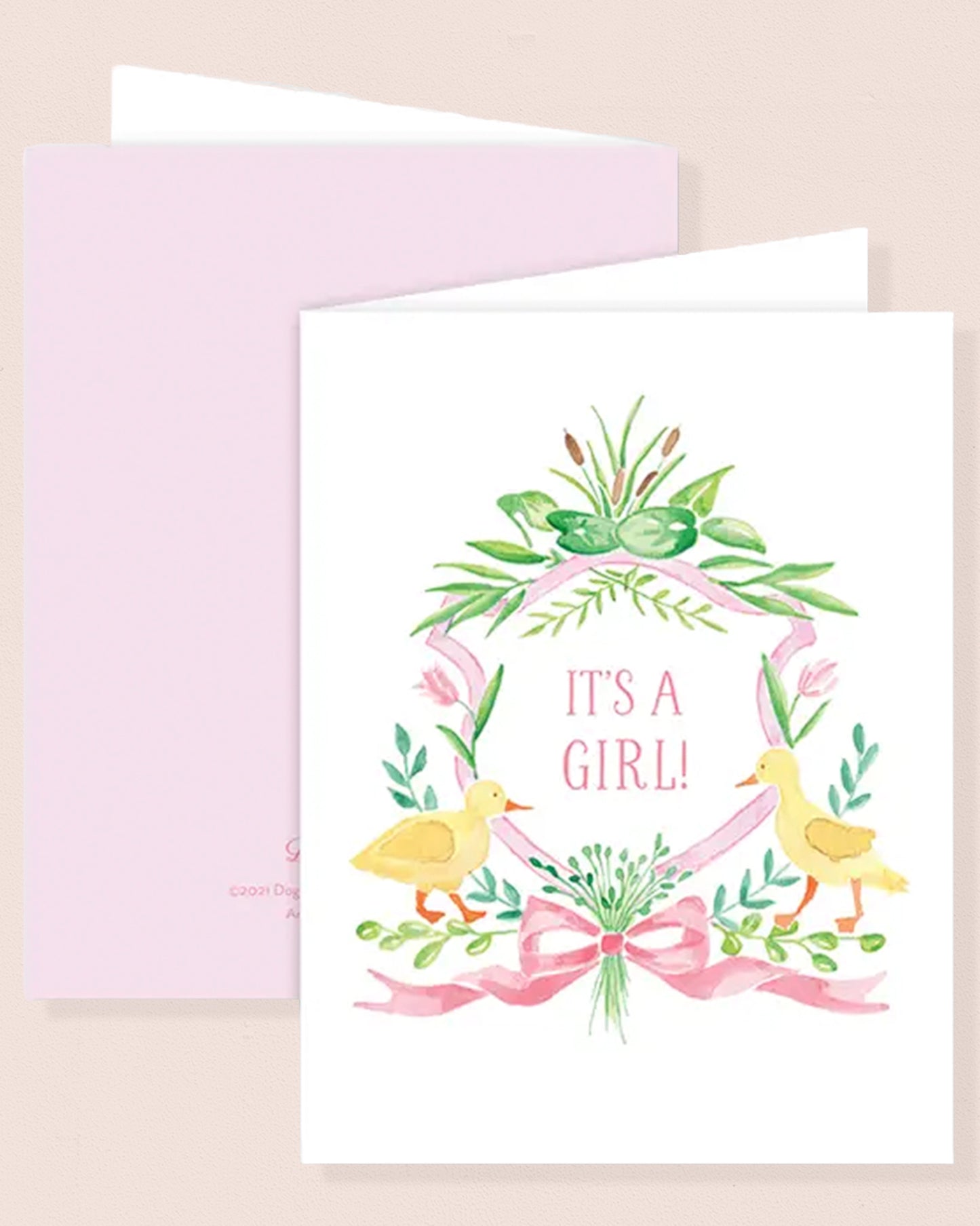 It's a Girl Ducklings Card - Card