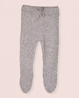 Cashmere Ribbed Grey Footed Legging