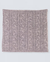 Cashmere Grey Cable Roll Scarf