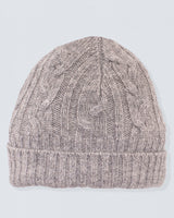Cashmere Grey Cable Knit Hat