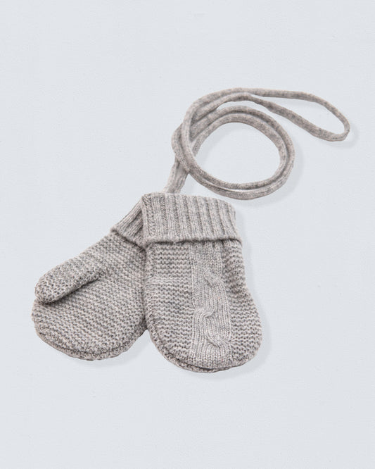 Cashmere Grey Baby Mitten - Hat