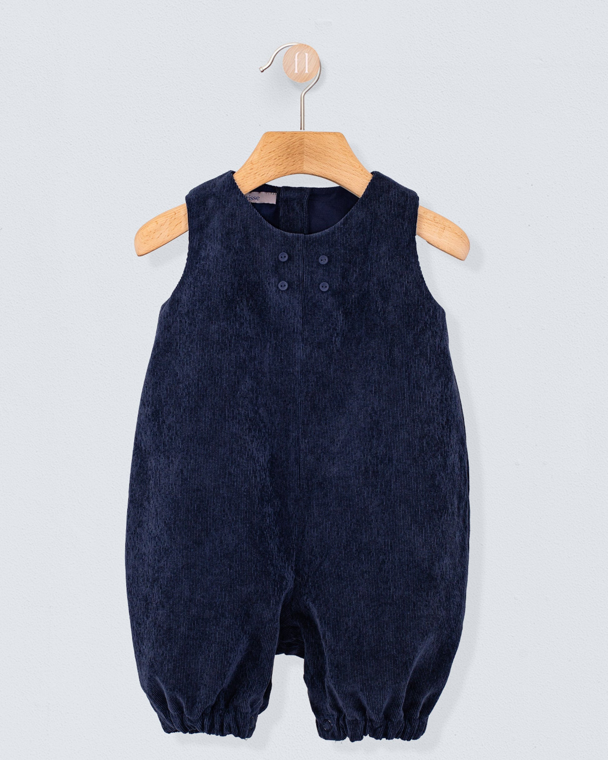 Harry Soft Navy Corduroy Romper - Romper