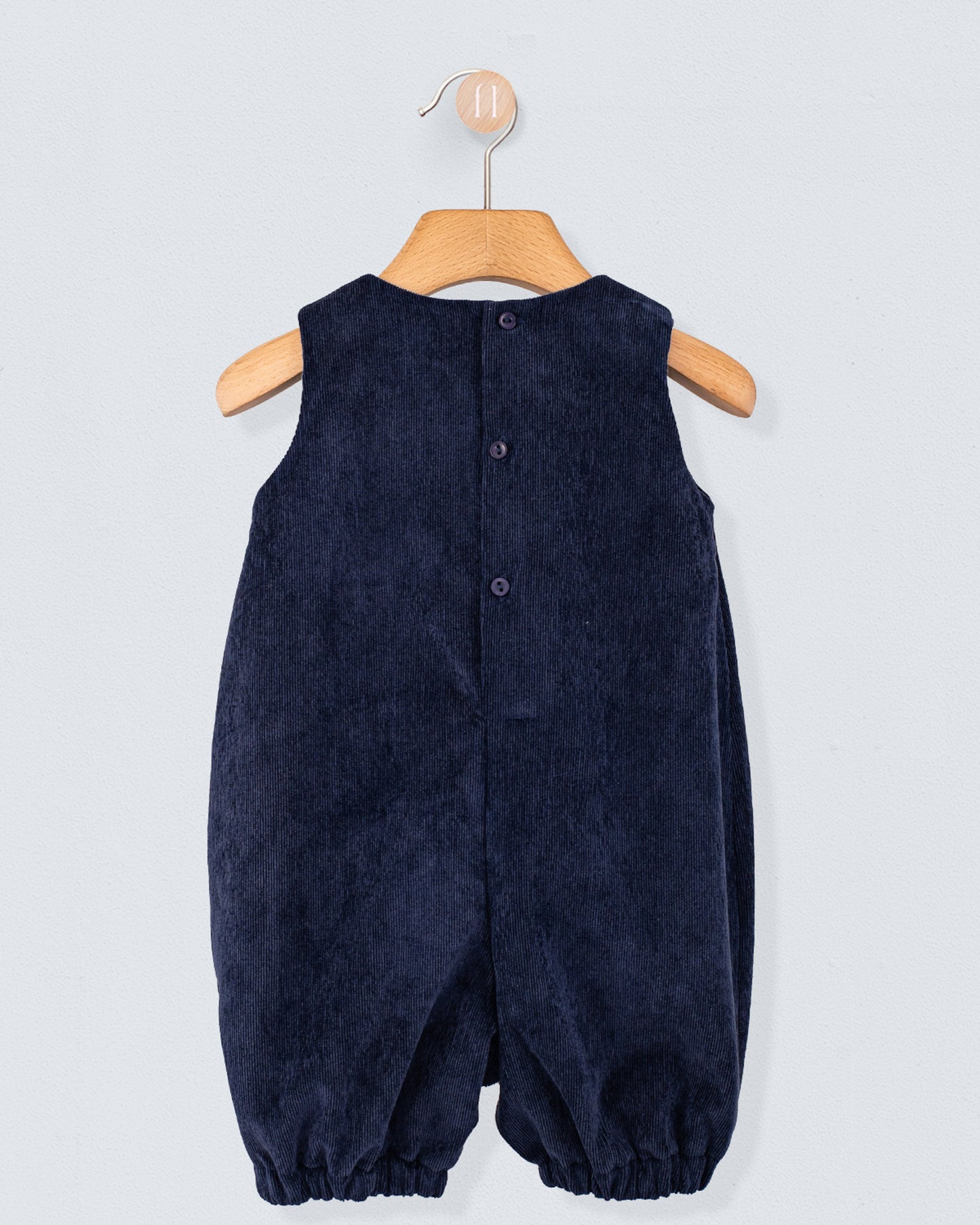 Harry Soft Navy Corduroy Romper - Romper