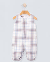 Harry Baby Blue Plaid Flannel Romper