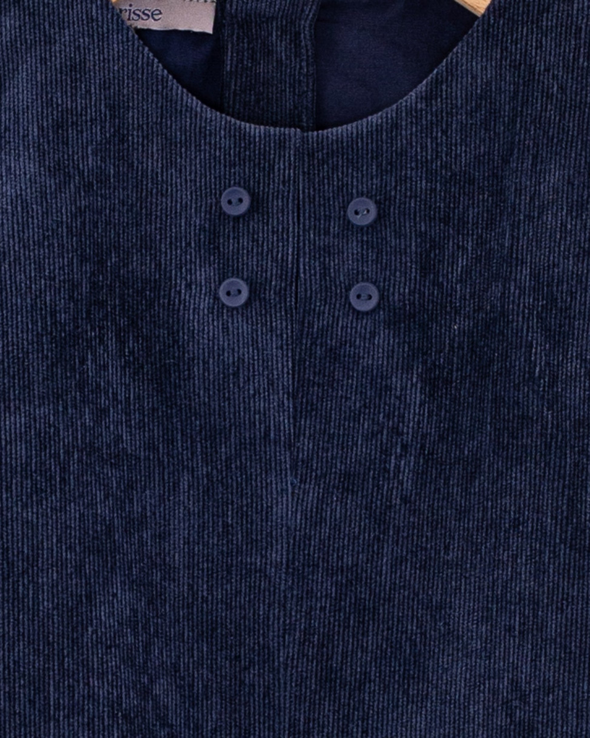 Harry Soft Navy Corduroy Romper - Romper