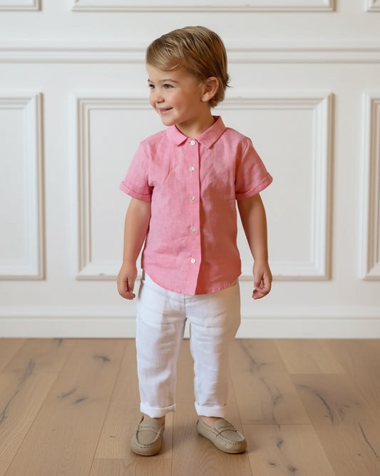 Henry Hot Pink Linen Shirt