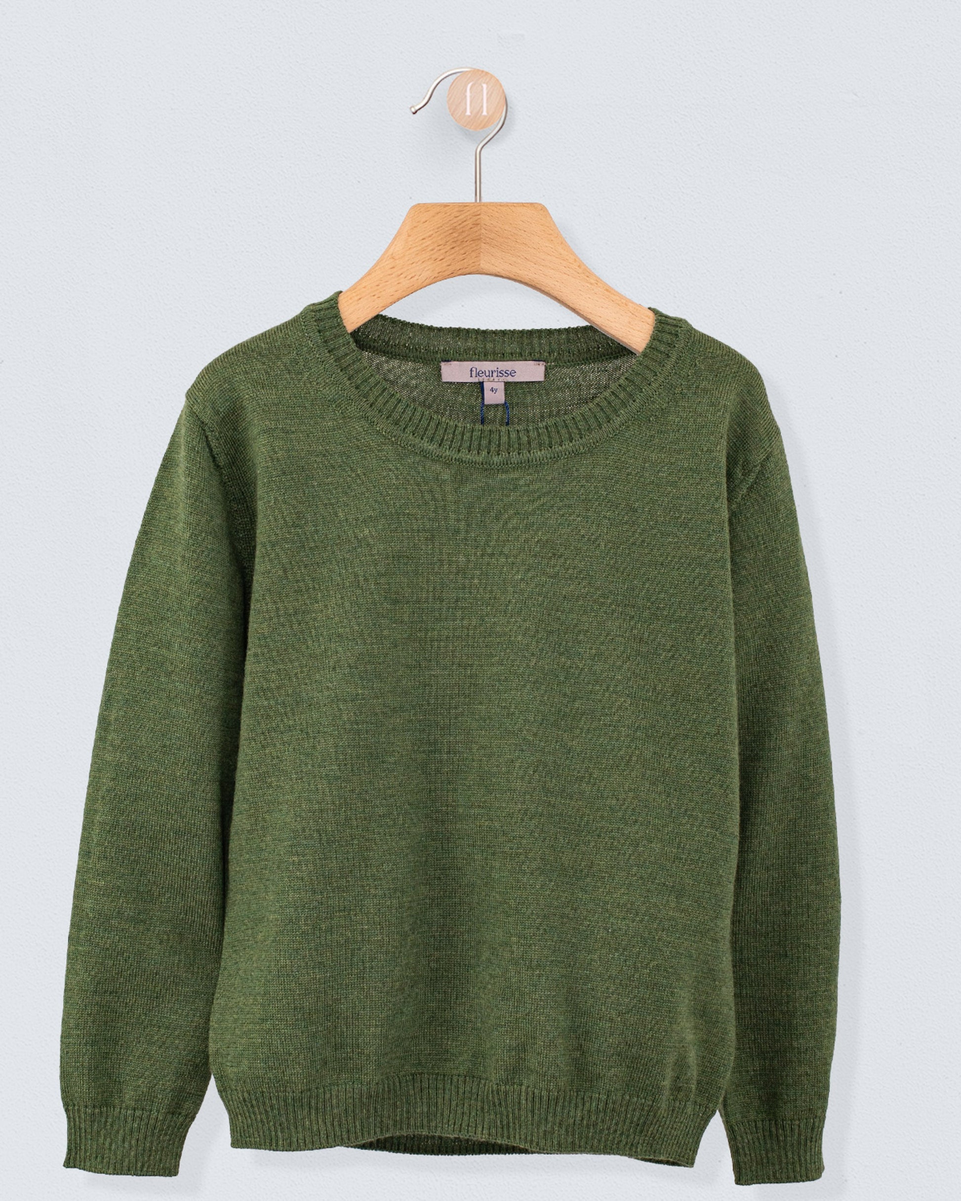 Crew Neck in Fine Hunter Wool - Sweater