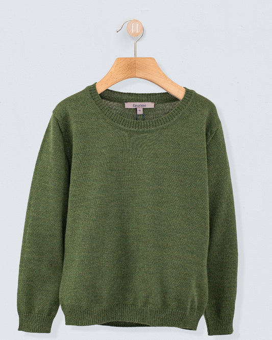 Crew Neck in Fine Hunter Wool - Sweater