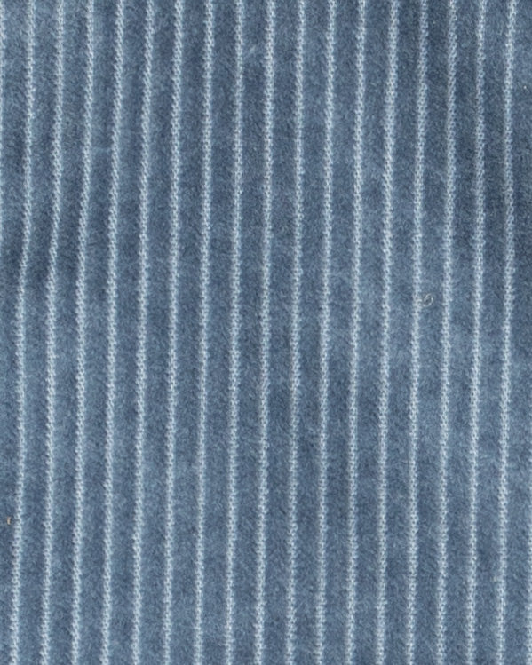 Close-up of blue striped fabric texture