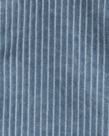 Close-up of blue striped fabric texture