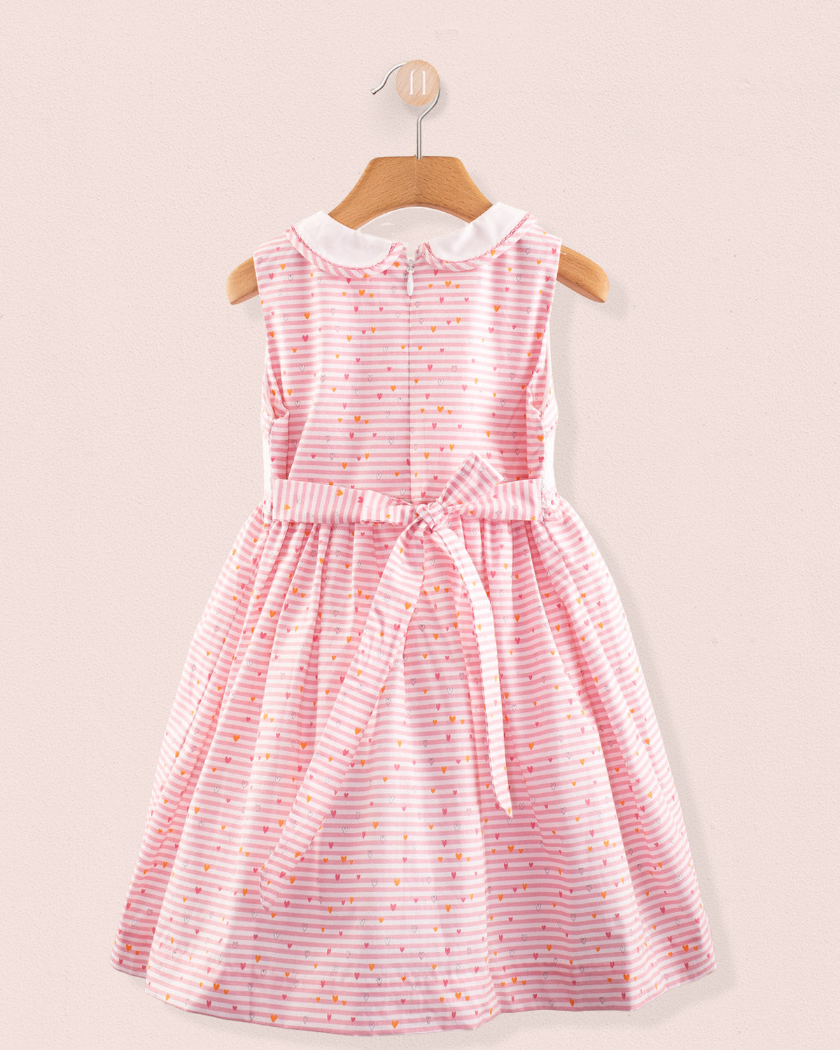 Heart French Stripe Smock - Smocked Dress