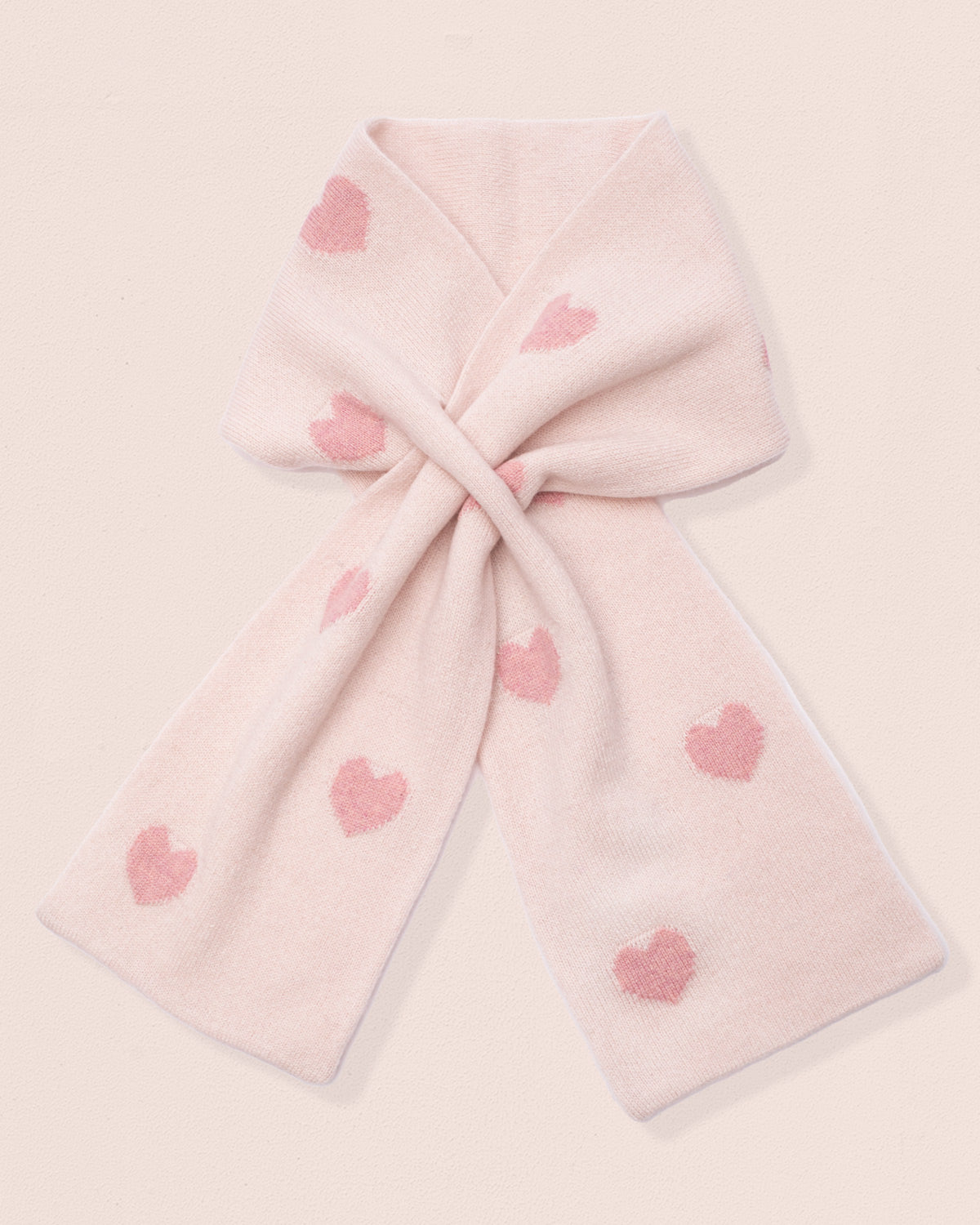 Hearts Pink Cashmere Scarf