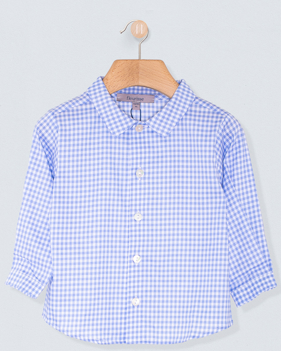 Hendrix Blue Gingham Flannel Shirt