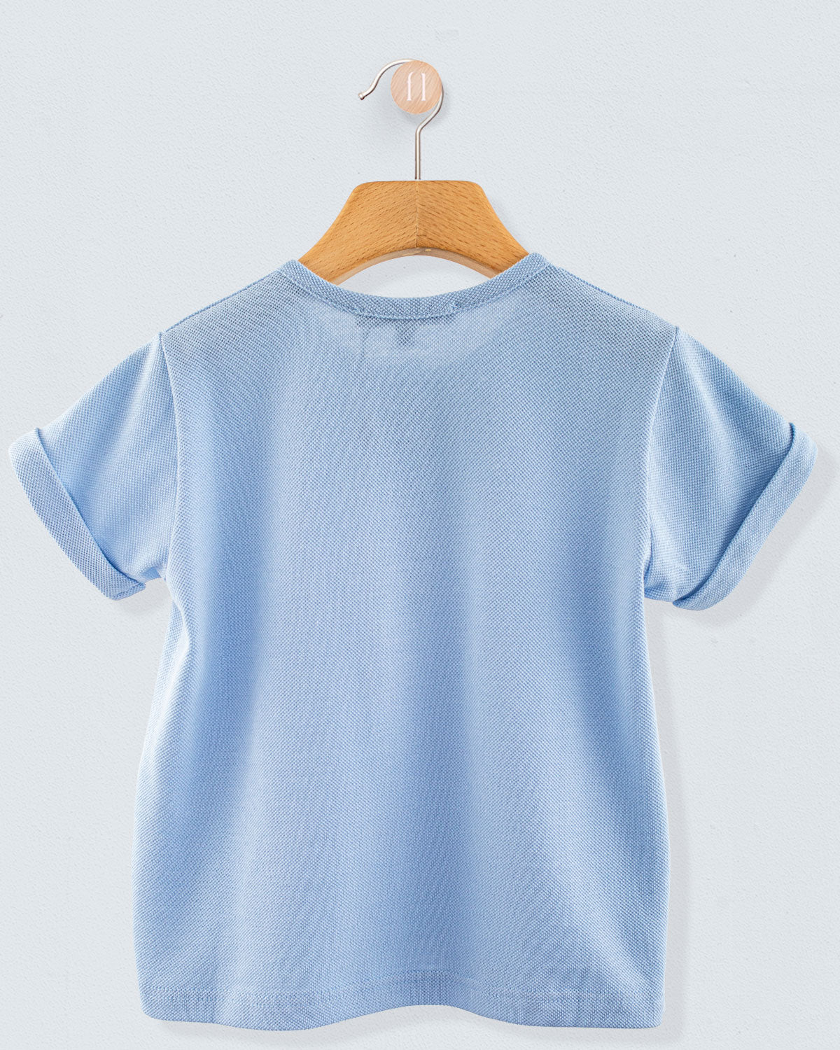 Henley Italian Piquet Medium Blue T-Shirt - Shirt