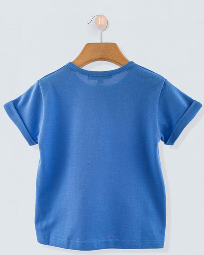Henley Italian Piquet Royal Blue T-Shirt - Shirt