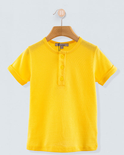 Henley Italian Piquet Sunrise T-Shirt - Shirt