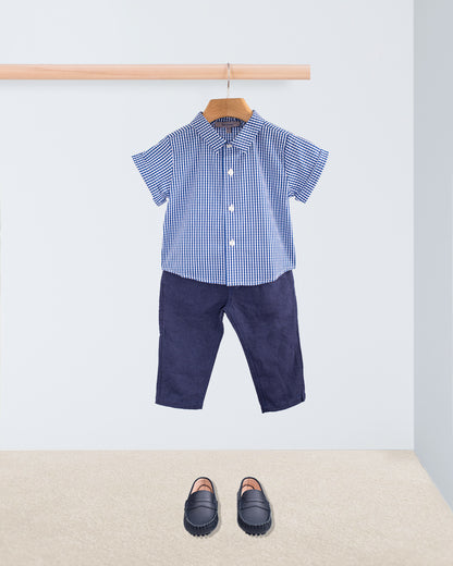 Henry Summer Navy Check Shirt - Shirt